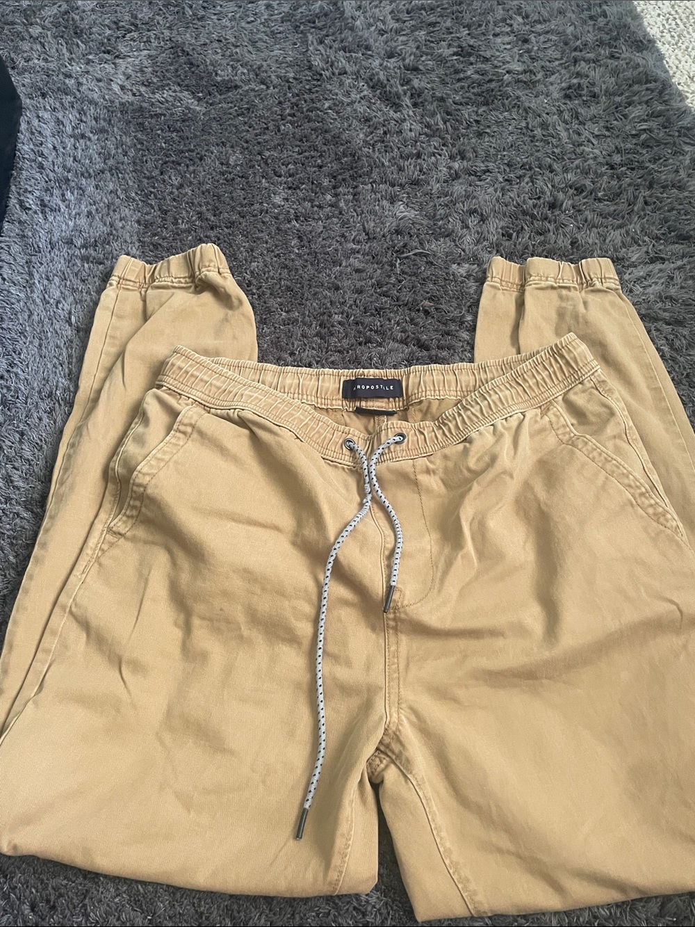 Aeropostale Men's Khaki Drawstring Chinos